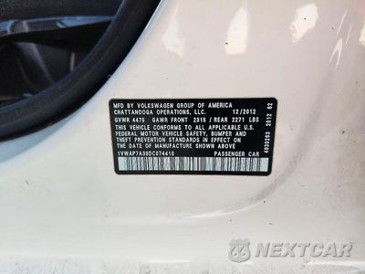Zdjęcie 13 z 13 samochodu: 2013 VOLKSWAGEN PASSAT S VIN:1VWAP7A39DC074410 - miniatura