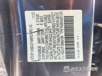 Zdjęcie 12 z 12 samochodu: 2021 HONDA ACCORD LX VIN:1HGCV1F13MA021009 - miniatura