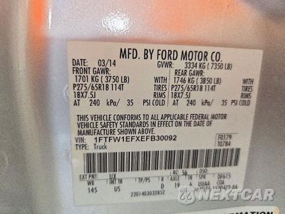 Zdjęcie 12 z 12 samochodu: 2014 FORD F150 SUPERCREW VIN:1FTFW1EFXEFB30092 - miniatura