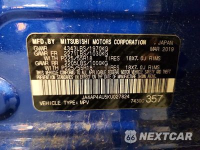 Zdjęcie 13 z 13 samochodu: 2019 MITSUBISHI OUTLANDER SPORT SE VIN:JA4AP4AU5KU027824 - miniatura