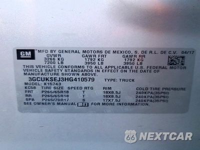 Zdjęcie 12 z 12 samochodu: 2017 CHEVROLET SILVERADO K1500 LTZ VIN:3GCUKSEJ3HG410579 - miniatura