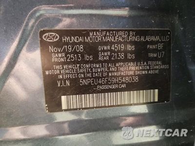 Zdjęcie 12 z 12 samochodu: 2009 HYUNDAI SONATA LIMITED V6 VIN:5NPEU46F59H548038 - miniatura