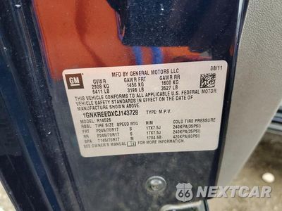 Zdjęcie 13 z 13 samochodu: 2012 CHEVROLET TRAVERSE LS VIN:1GNKREEDXCJ143728 - miniatura