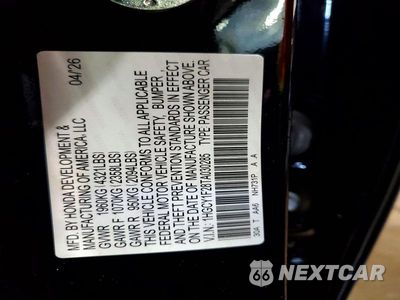 Zdjęcie 12 z 12 samochodu: 2026 HONDA ACCORD LX VIN:1HGCY1F28TA030285 - miniatura