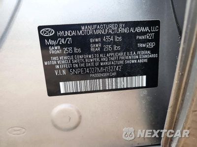 Zdjęcie 13 z 13 samochodu: 2021 HYUNDAI SONATA SEL PLUS VIN:5NPEJ4J27MH132742 - miniatura