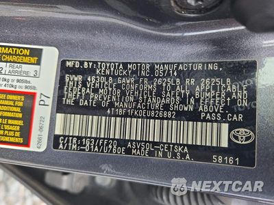 Zdjęcie 12 z 12 samochodu: 2014 TOYOTA CAMRY SE VIN:4T1BF1FK0EU826882 - miniatura