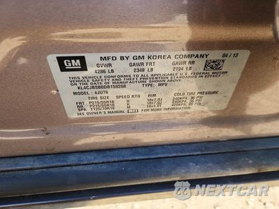 Zdjęcie 13 z 13 samochodu: 2013 BUICK ENCORE CONVENIENCE VIN:KL4CJBSB0DB159268 - miniatura