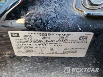 Zdjęcie 12 z 12 samochodu: 2013 CHEVROLET EQUINOX LT VIN:2GNFLNEK2D6294773 - miniatura