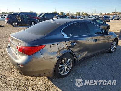 Trzecie zdjęcie samochodu z tyłu: 2015 INFINITI Q50 BASE VIN:JN1BV7AR5FM390386 - miniatura
