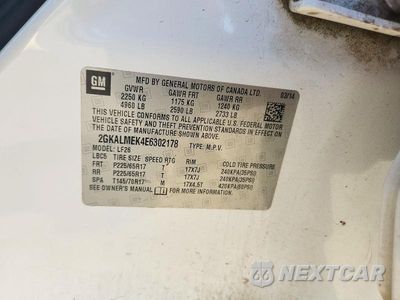 Zdjęcie 14 z 14 samochodu: 2014 GMC TERRAIN SLE VIN:2GKALMEK4E6302178 - miniatura