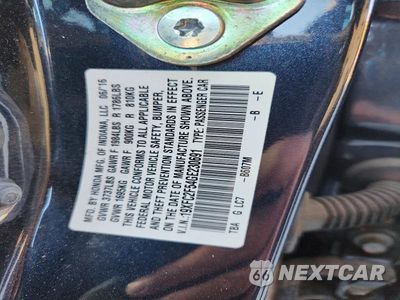 Zdjęcie 12 z 12 samochodu: 2016 HONDA CIVIC LX VIN:19XFC2F54GE230691 - miniatura