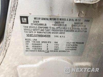 Zdjęcie 13 z 13 samochodu: 2008 SATURN VUE XR VIN:3GSCL53788S645336 - miniatura