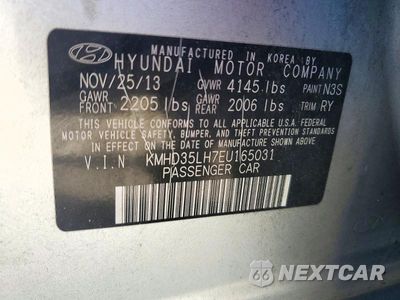 Zdjęcie 12 z 12 samochodu: 2014 HYUNDAI ELANTRA GT BASE VIN:KMHD35LH7EU165031 - miniatura