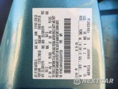 Zdjęcie 13 z 13 samochodu: 2013 FORD ESCAPE SEL VIN:1FMCU9HX3DUD31723 - miniatura