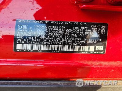 Zdjęcie 14 z 14 samochodu: 2027 HONDA HR-V SPORT VIN:3CZRZ2H50VM703783 - miniatura