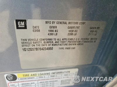 Zdjęcie 12 z 12 samochodu: 2008 CHEVROLET MALIBU LS VIN:1G1ZG57B784234950 - miniatura