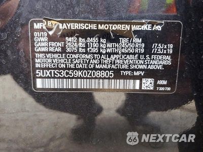 Zdjęcie 14 z 14 samochodu: 2019 BMW X3 XDRIVEM40I VIN:5UXTS3C59K0Z08805 - miniatura