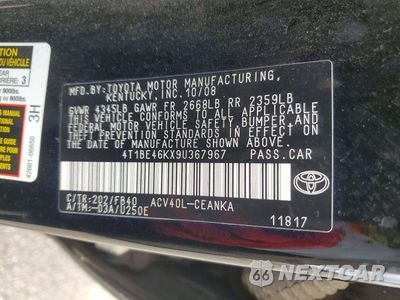 Zdjęcie 12 z 12 samochodu: 2009 TOYOTA CAMRY LE VIN:4T1BE46KX9U367967 - miniatura