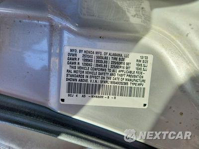 Zdjęcie 14 z 14 samochodu: 2004 HONDA ODYSSEY EXL VIN:5FNRL18994B052385 - miniatura