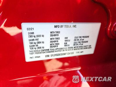 Zdjęcie 13 z 13 samochodu: 2021 TESLA MODEL Y VIN:5YJYGDED0MF134189 - miniatura