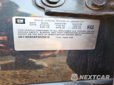 Zdjęcie 13 z 13 samochodu: 2015 CHEVROLET IMPALA LTZ VIN:2G1165S3XF9235813 - miniatura