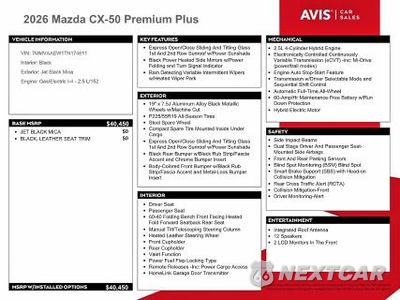 Zdjęcie 13 z 14 samochodu: 2026 MAZDA CX-50 PREMIUM PLUS VIN:7MMVAAEW1TN174611 - miniatura