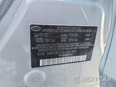 Zdjęcie 13 z 13 samochodu: 2020 HYUNDAI ELANTRA SEL VIN:5NPD84LF4LH607883 - miniatura