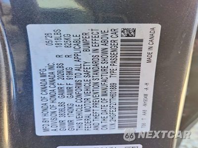Zdjęcie 12 z 12 samochodu: 2026 HONDA CIVIC LX VIN:2HGFE2F27TH601889 - miniatura