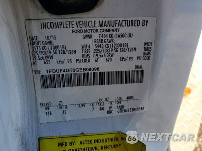 Zdjęcie 13 z 13 samochodu: 2016 FORD F450 SUPER DUTY BUCKET TRUCK VIN:1FDUF4GT0GEB08098 - miniatura