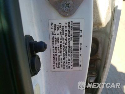 Zdjęcie 13 z 13 samochodu: 2012 HONDA CIVIC LX VIN:19XFB2F5XCE327455 - miniatura