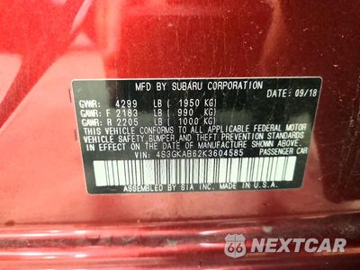 Zdjęcie 13 z 13 samochodu: 2019 SUBARU IMPREZA VIN:4S3GKAB62K3604585 - miniatura