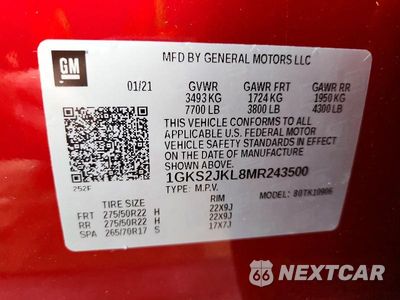 Zdjęcie 14 z 14 samochodu: 2021 GMC YUKON XL DENALI VIN:1GKS2JKL8MR243500 - miniatura