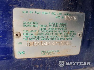 Zdjęcie 13 z 13 samochodu: 2003 SUBARU FORESTER 2.5X VIN:JF1SG63693H733666 - miniatura