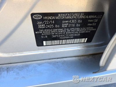 Zdjęcie 12 z 12 samochodu: 2014 HYUNDAI SONATA GLS VIN:5NPEB4AC2EH883609 - miniatura