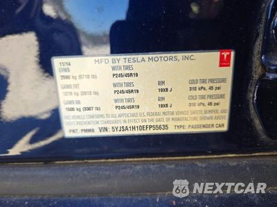 Zdjęcie 13 z 13 samochodu: 2014 TESLA MODEL S VIN:5YJSA1H10EFP55635 - miniatura