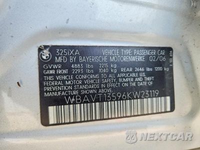 Zdjęcie 12 z 12 samochodu: 2006 BMW 325 XIT VIN:WBAVT13596KW23119 - miniatura