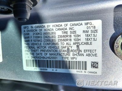 Zdjęcie 13 z 13 samochodu: 2018 HONDA CR-V EXL VIN:2HKRW2H84JH625551 - miniatura