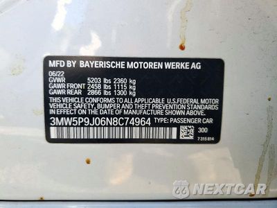 Zdjęcie 12 z 12 samochodu: 2022 BMW 330XE VIN:3MW5P9J06N8C74964 - miniatura