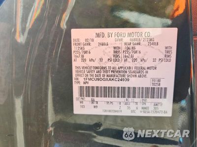 Zdjęcie 13 z 13 samochodu: 2010 FORD ESCAPE XLT VIN:1FMCU9DGXAKC24939 - miniatura
