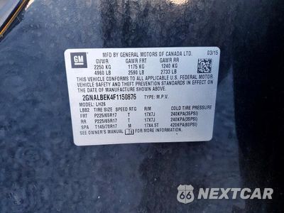 Zdjęcie 13 z 13 samochodu: 2015 CHEVROLET EQUINOX LT VIN:2GNALBEK4F1150876 - miniatura
