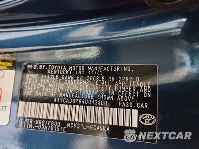 Zdjęcie 12 z 12 samochodu: 2004 TOYOTA CAMRY SOLARA SE V6 VIN:4T1CA38P84U013800 - miniatura