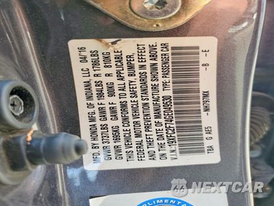 Zdjęcie 12 z 12 samochodu: 2016 HONDA CIVIC EX VIN:19XFC2F74GE049530 - miniatura