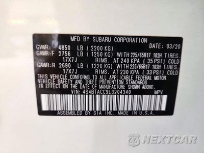 Zdjęcie 14 z 14 samochodu: 2020 SUBARU OUTBACK PREMIUM VIN:4S4BTACC9L3204340 - miniatura