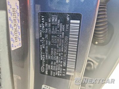 Zdjęcie 13 z 13 samochodu: 2019 HYUNDAI TUCSON LIMITED VIN:KM8J33AL3KU012589 - miniatura
