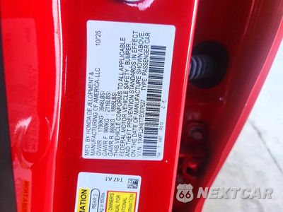 Zdjęcie 12 z 12 samochodu: 2026 HONDA CIVIC SPORT VIN:19XFL2H87TE007627 - miniatura