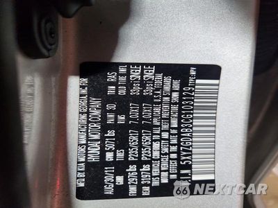 Zdjęcie 13 z 13 samochodu: 2012 HYUNDAI SANTA FE GLS VIN:5XYZGDAB3CG103129 - miniatura