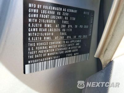 Zdjęcie 13 z 13 samochodu: 2013 VOLKSWAGEN TIGUAN S VIN:WVGBV3AX0DW579531 - miniatura