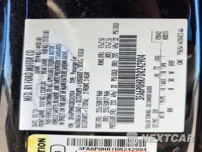 Zdjęcie 12 z 12 samochodu: 2013 FORD FUSION SE VIN:3FA6P0HR7DR242904 - miniatura
