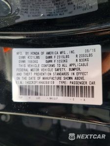 Zdjęcie 13 z 13 samochodu: 2017 HONDA ACCORD SPORT SPECIAL EDITION VIN:1HGCR2F14HA068159 - miniatura