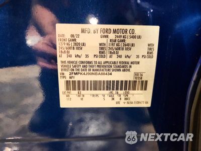 Zdjęcie 14 z 14 samochodu: 2022 FORD EDGE SEL VIN:2FMPK4J90NBA88434 - miniatura